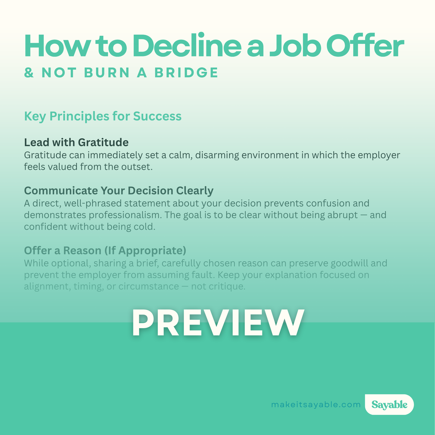 How to Decline a Job Offer